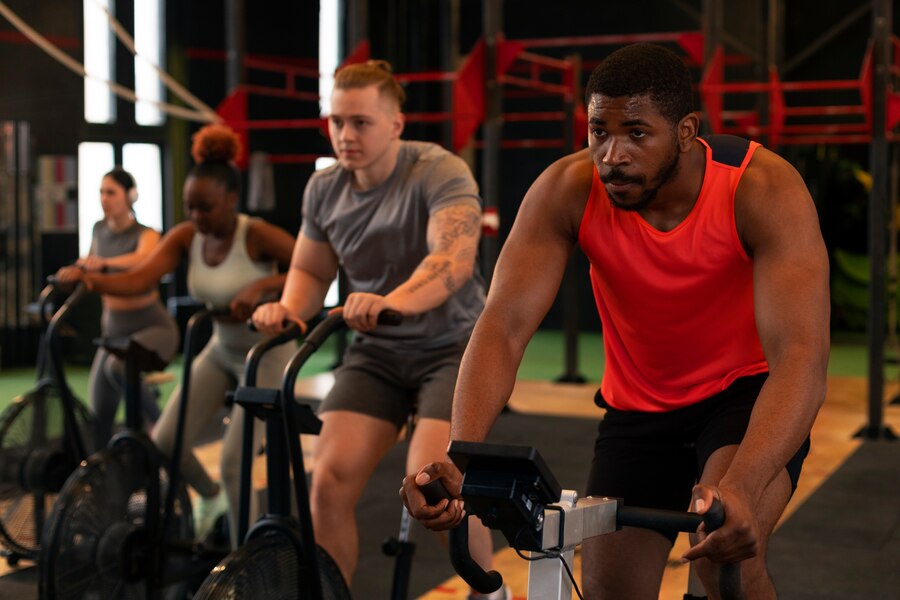 people training together